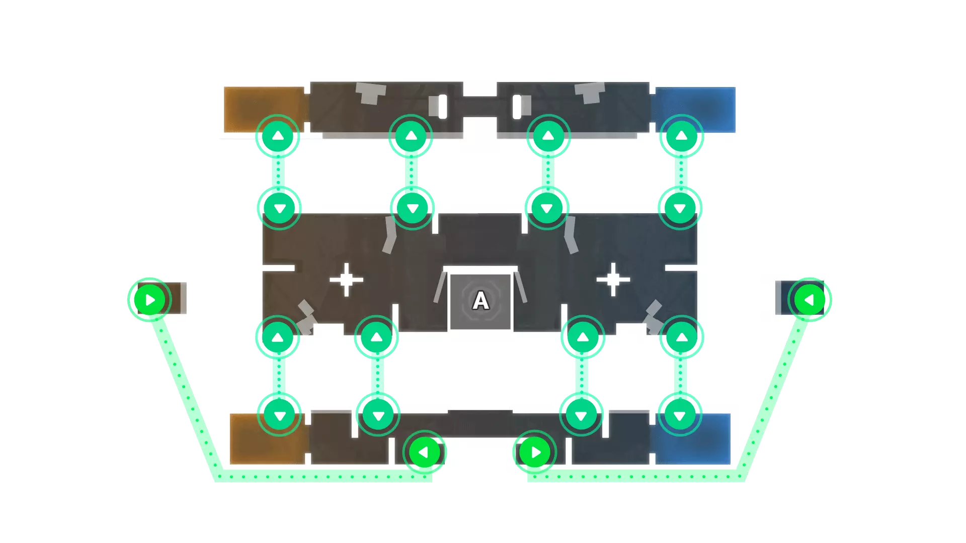 Artefact top-down tactical map — EVA After-H Battle Arena