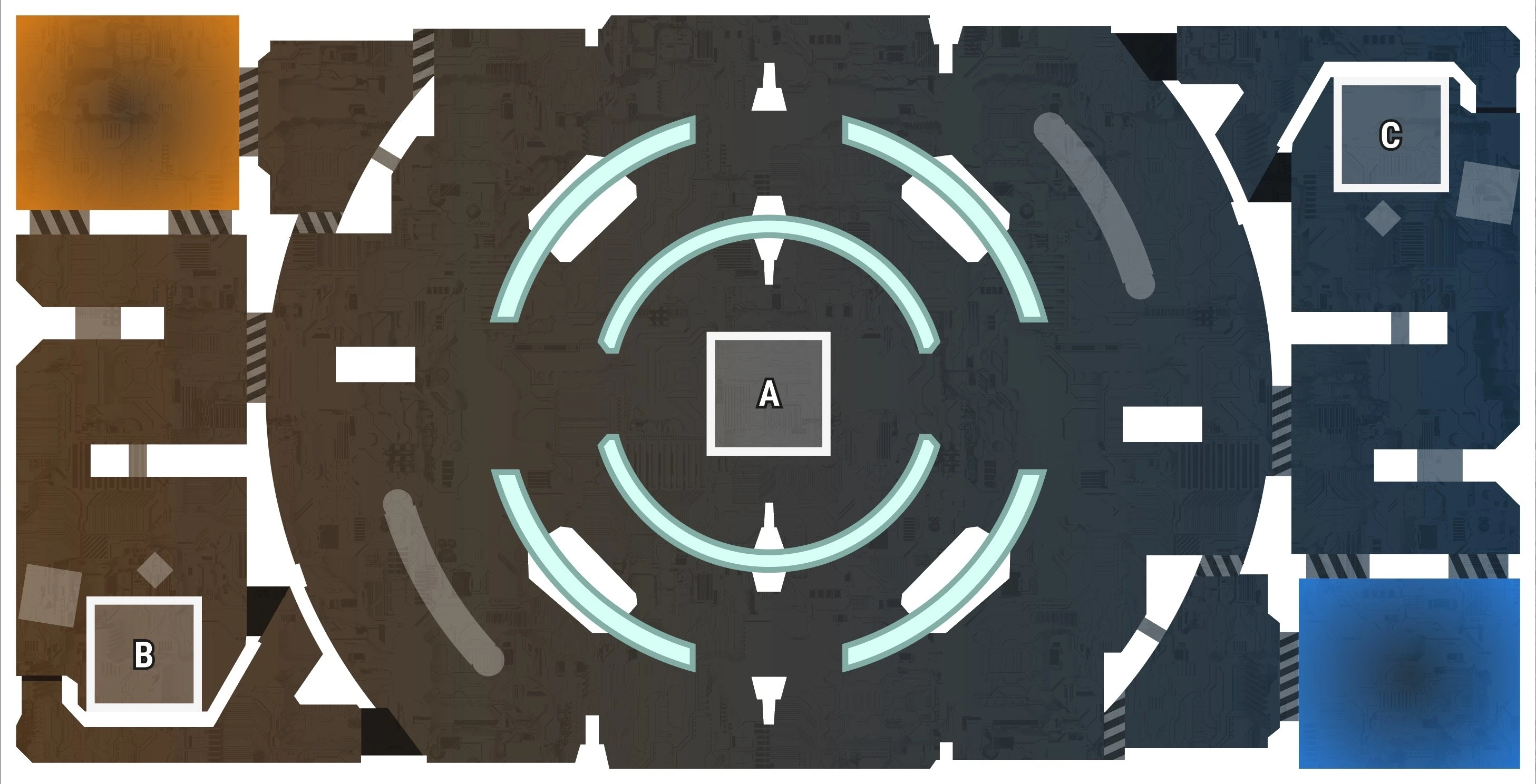 Engine top-down tactical map — EVA After-H Battle Arena