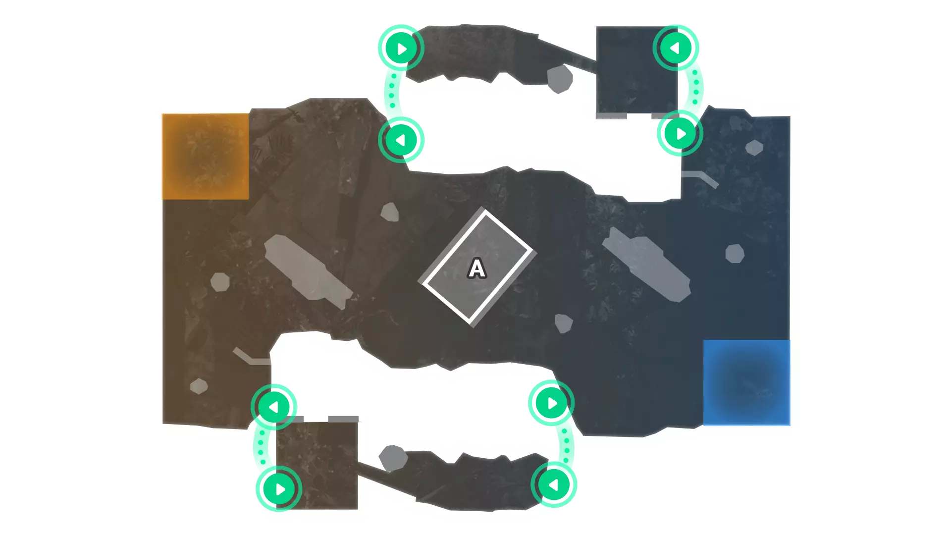 Silva top-down tactical map — EVA After-H Battle Arena
